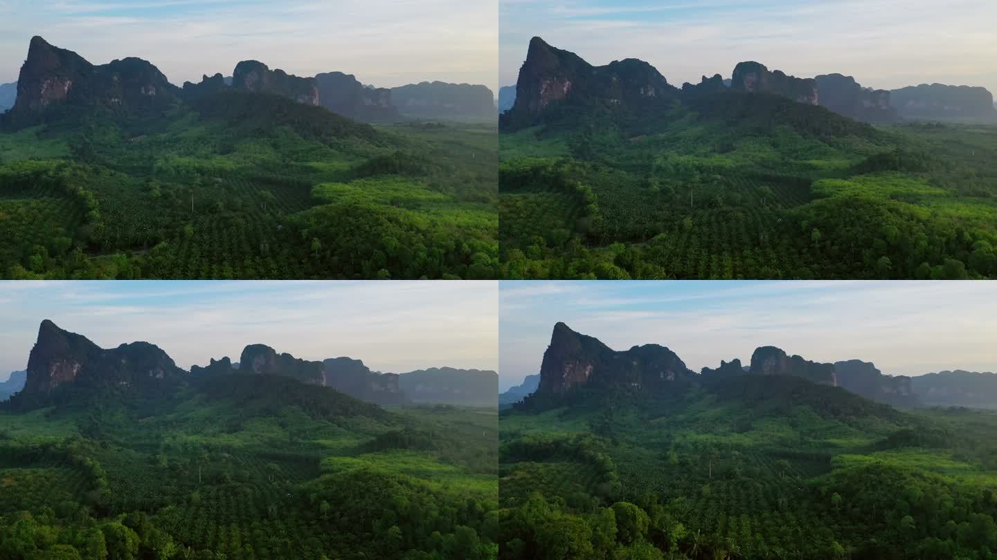 krabi thailand山上的宽阔鸟瞰图