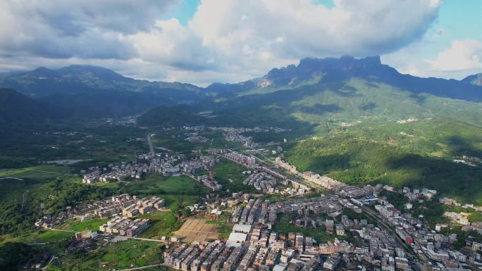 航拍福建新农村景观