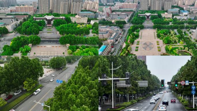 郑州上街区政府城管执法航拍4k