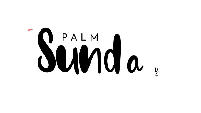 棕榈周日背景。4k动画