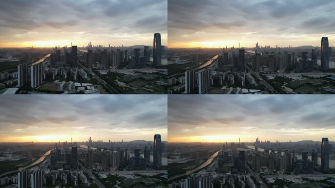 广州琶洲俯瞰图高楼林立繁华都市建设发展