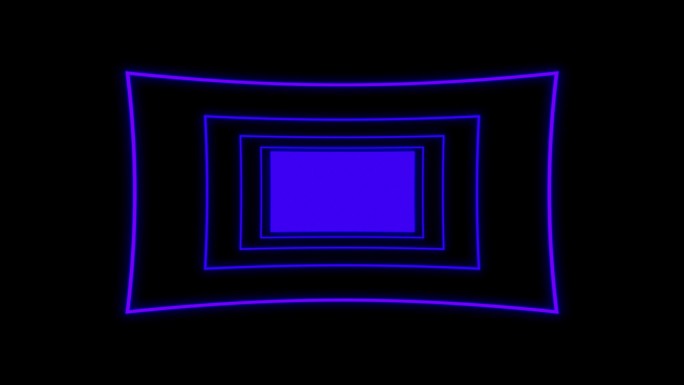 抽象的未来主义隧道霓虹灯广场背景，带4k发光线