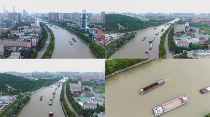 江苏宜兴水运、航道、船（4k实拍素材））