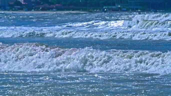 层层海浪  浪花