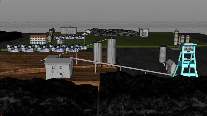 煤矿区动画模型3D演示