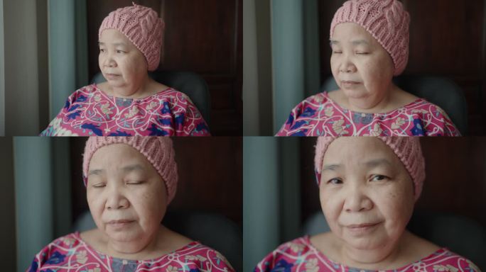 亚洲癌症高龄女性肖像