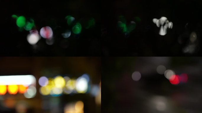 4k高清实拍夜晚车流霓虹粒子光影视频素材