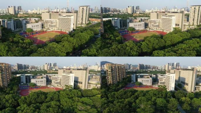 深圳城市风光航拍（学校）