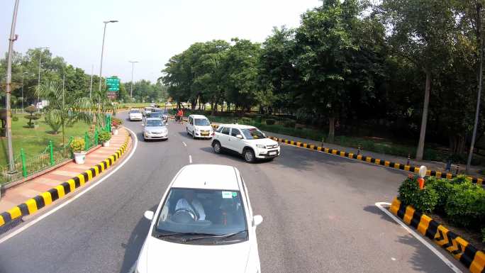 印度首都新德里的城市交通