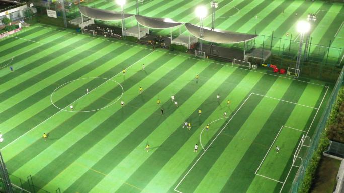 深圳体育设施足球场航拍（夜景足球场）