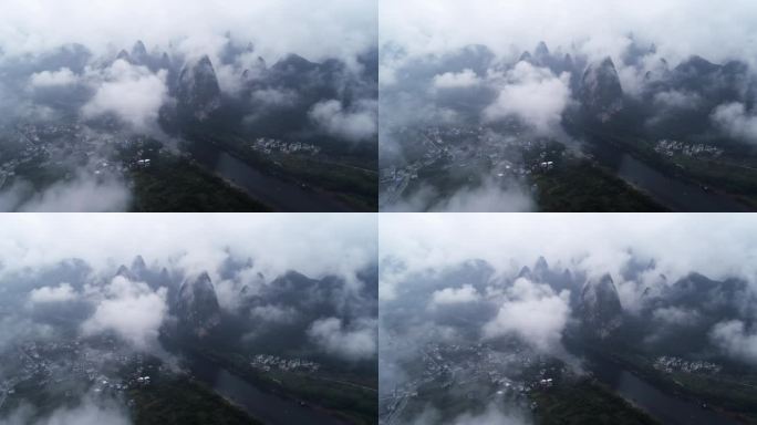 桂林烟雨漓江旅游宣传片水墨山水田园广西风