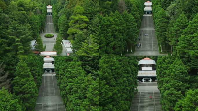 航拍井冈山革命烈士纪念馆