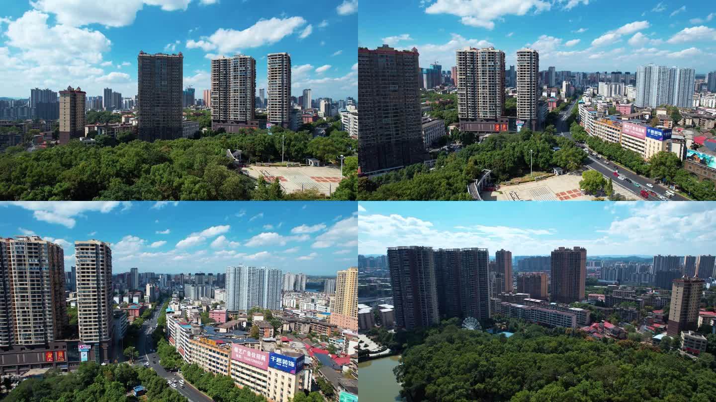 城市公园 城市绿肺 公园里 住宅 高档