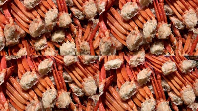 日本帝王蟹，东京美食鲜橙蟹
