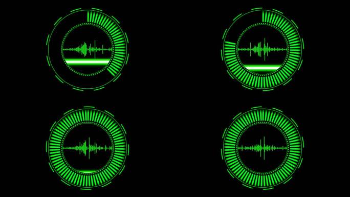 4K高科技语音识别扫描通道视频绿色3