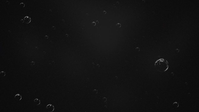 气泡背景4K透明水泡泡泡水珠