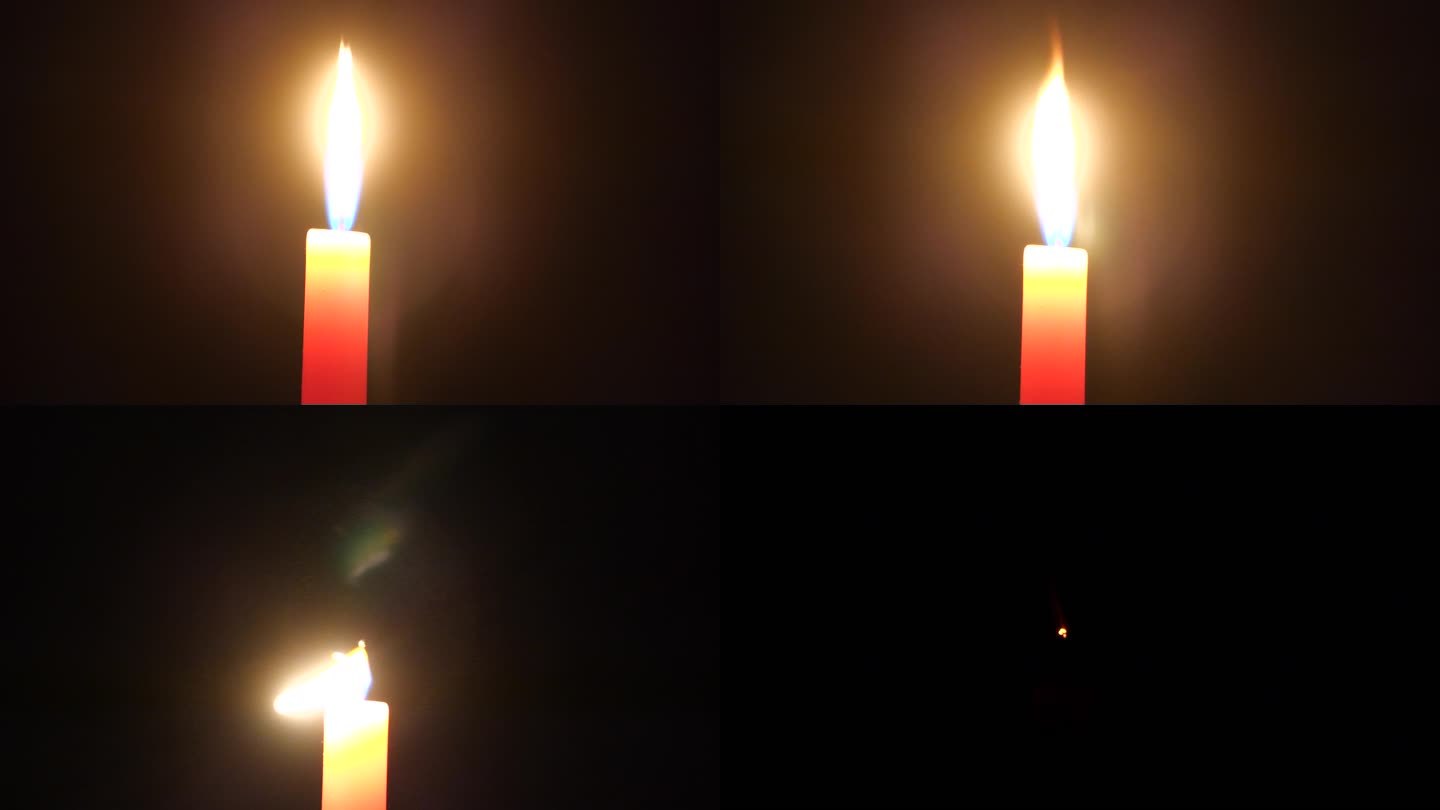 风吹蜡烛蜡烛熄灭停电烛光烛火熄灭吹蜡烛