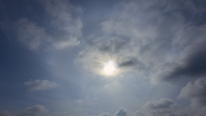 延时，早上自然现象限定光晕，Sundog，太阳光晕，泰国