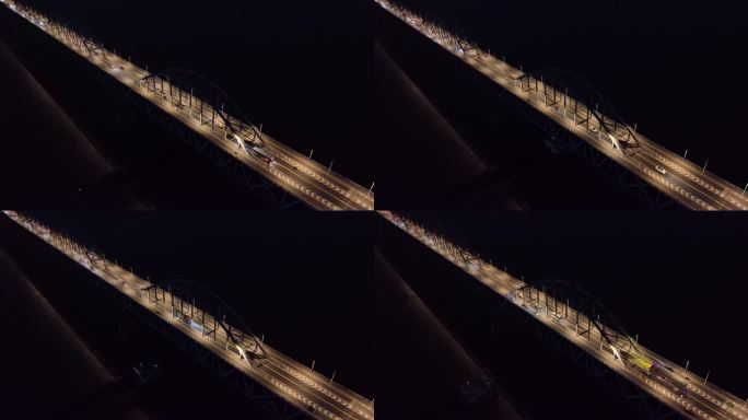九江长江大桥夜景视频