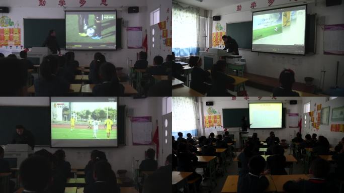 学生上足球课