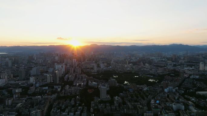5K-昆明城市日落时的风貌