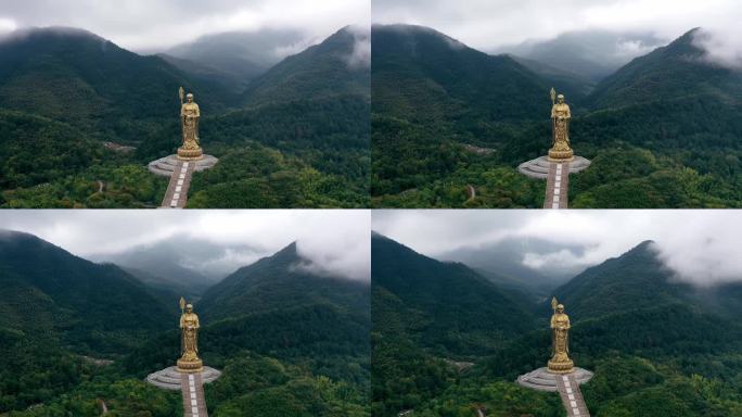 安徽省池州市青阳县九华山风景区九华山航拍