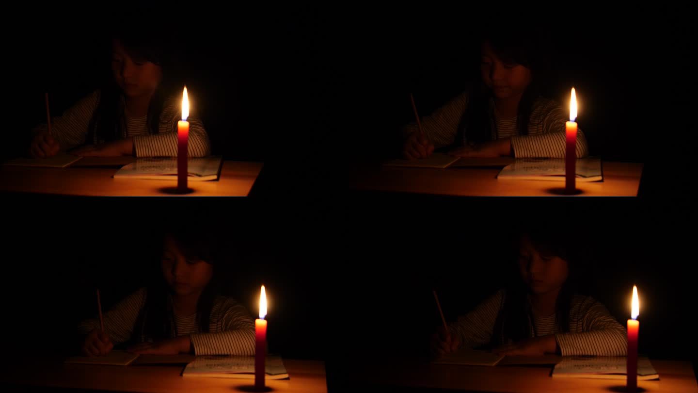 蜡烛烛光写作业