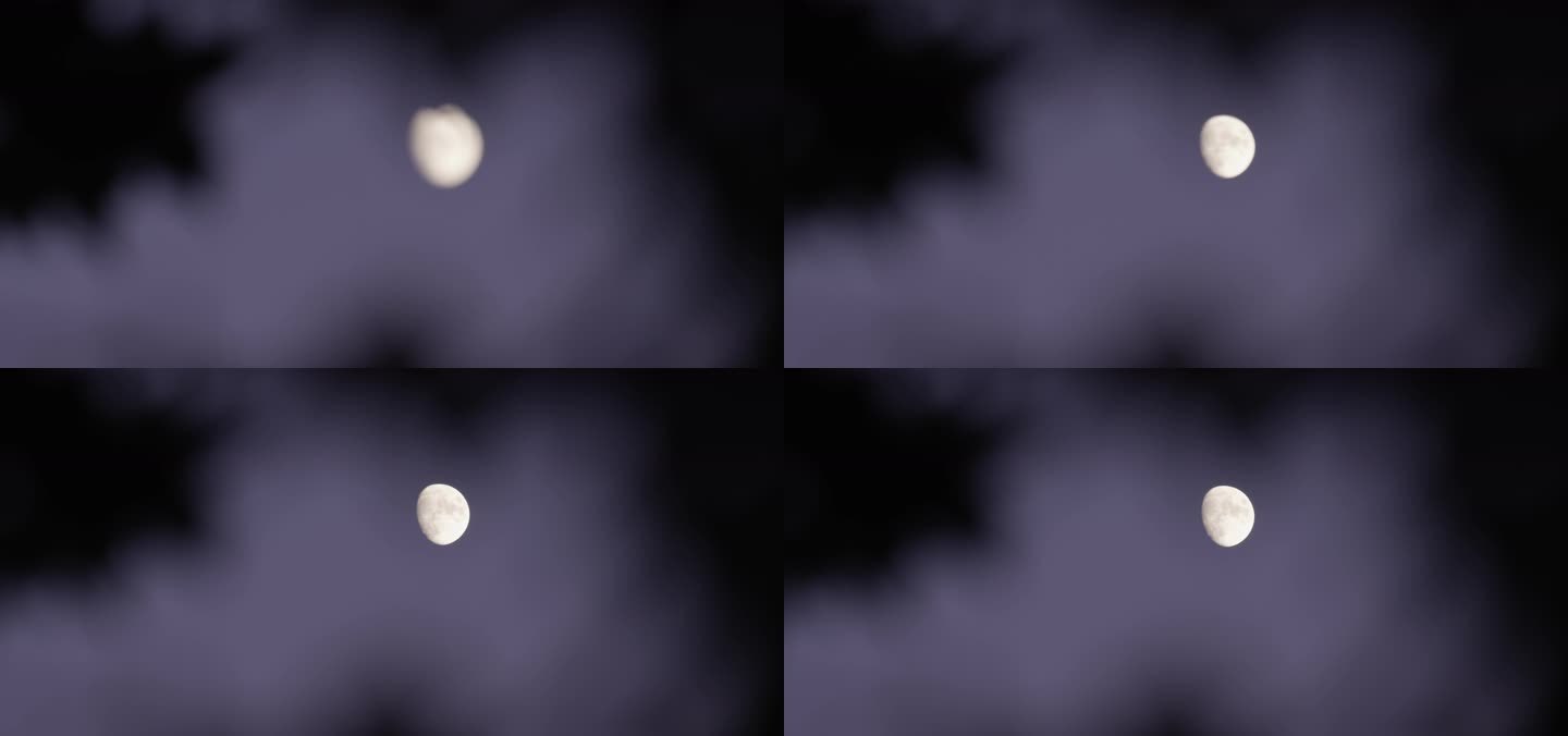 月色朦胧，疑云之夜，乡村夜晚空镜