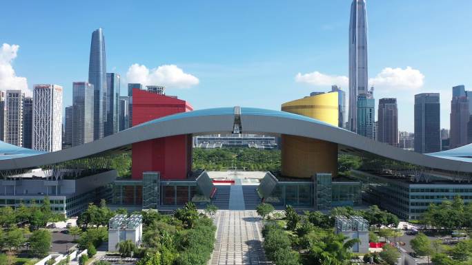 深圳市民中心2022航拍（向后拉开