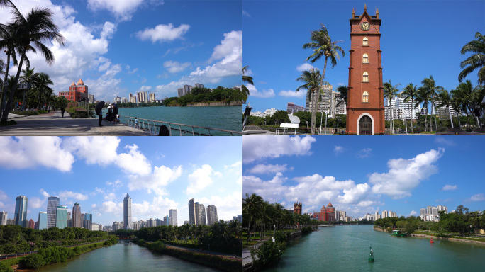 海口地标建筑城市风光