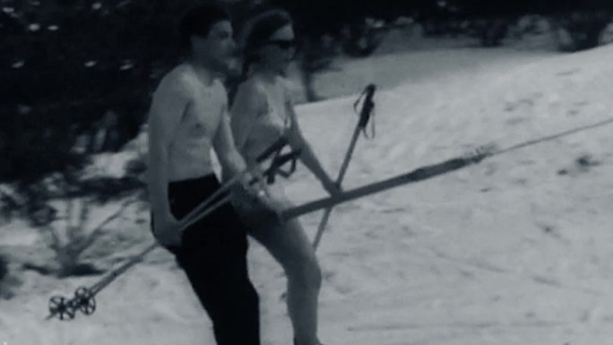 60年代7年代滑雪打雪仗
