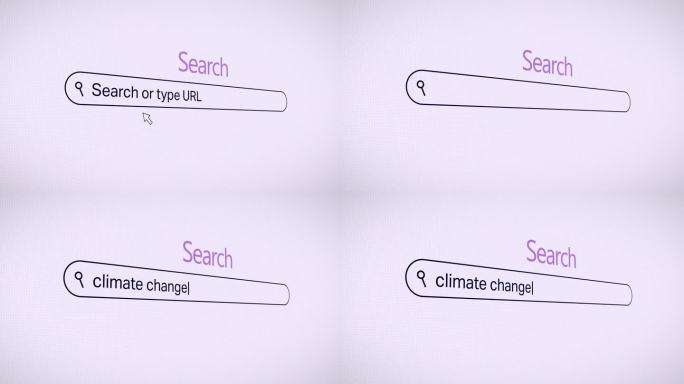 在搜索栏中键入气候变化。在网络浏览器上搜索气候变化库存视频。