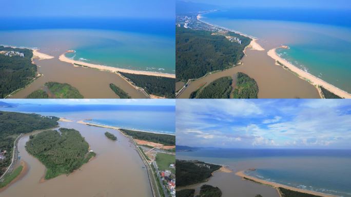 河流江河入海出海口海水淡水地理交界分界线