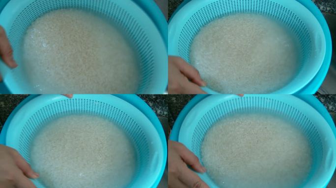 洗米 淘米 家务活 生活 家常活