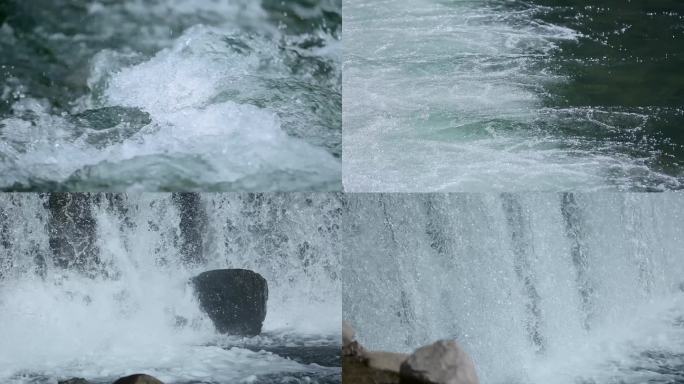 大自然瀑布溪水