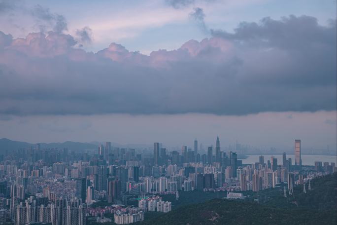 深圳南山后海的黄昏