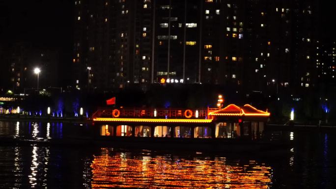 北京 通州大运河游船夜航