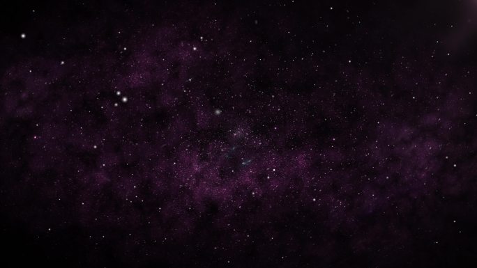 粉色银河系和星空，在蓝色的夜幕中，星星在黑暗无边无际的空间中旋转