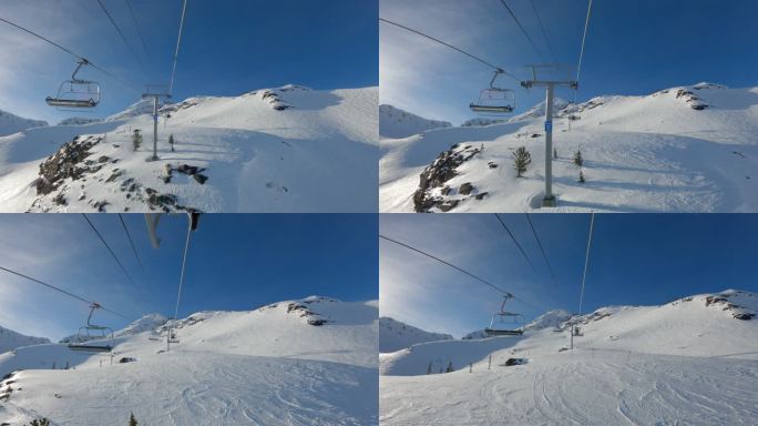 滑雪椅升降惠斯勒山