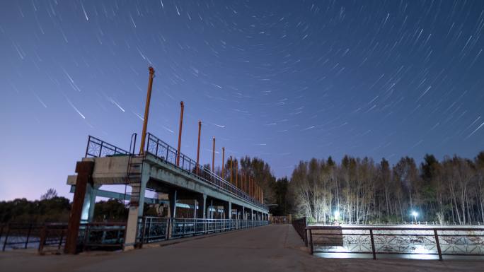 闸门延时星轨视频