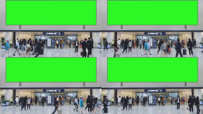 机场大屏幕 绿屏 广告绿屏