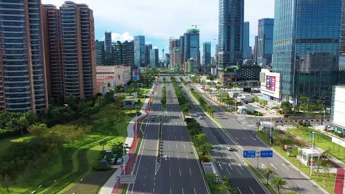 珠海横琴道路环境空境航拍