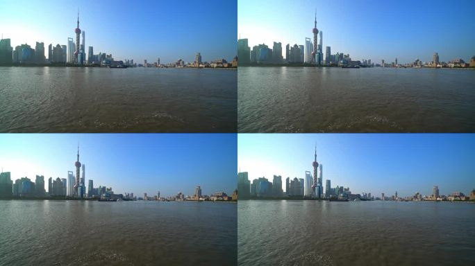 4K 上海北外滩陆家嘴 雾霾天日出视频