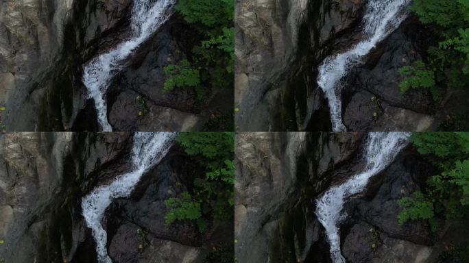 山区岩石瀑布溪流
