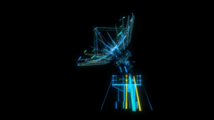朋克风全息雷达透明通道素材