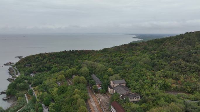 4K 合肥巢湖龟山岛景区航拍