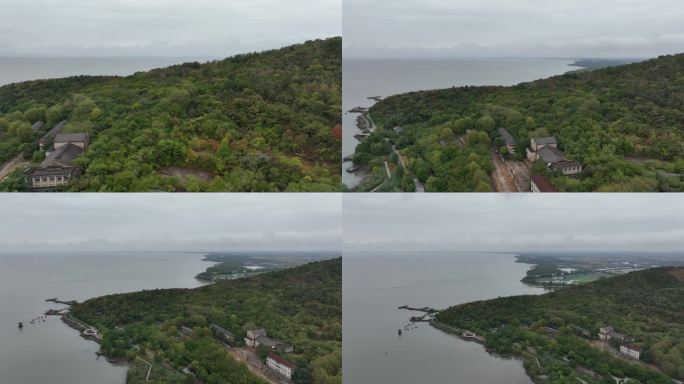 4K 合肥巢湖龟山岛景区航拍