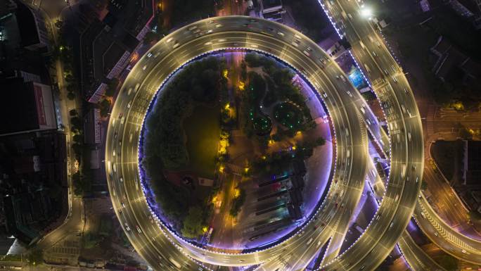 城市交通-上海南浦大桥引桥段圆盘
