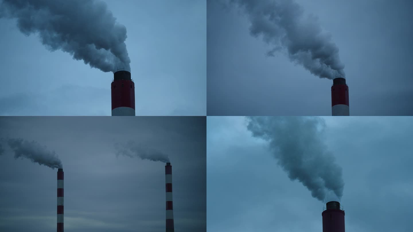 工厂烟囱-大气污染环境破坏