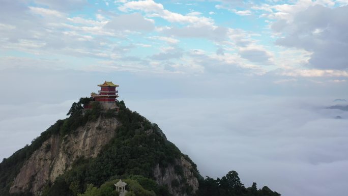 秦岭 南五台 云海 航拍 生态 青山绿水